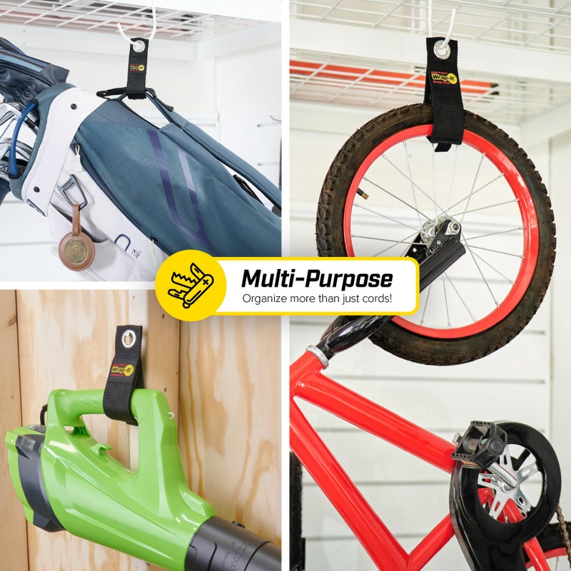 Wrap-It Storage Heavy-Duty Wrap-It Storage Straps (Assorted 12 Pack) - Hanging Extension Cord Organizer for Cable Management and Storage on Garage Wall, RV Gadgets and Appliances - Image 4